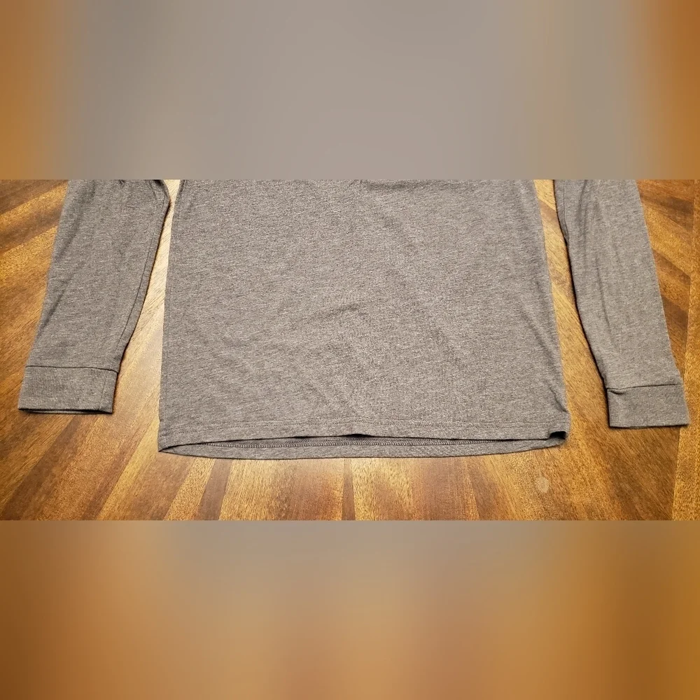 Adidas Amplifier Mens Gray Long Sleeve Shirt Size S